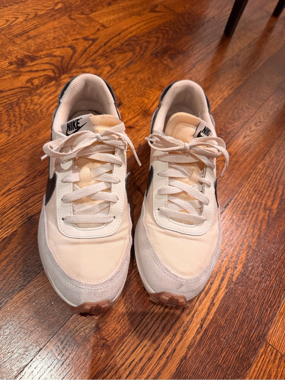 Nike Waffle Debut sneakers in cream & white